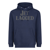 Navy jet lagged cute world traveler & funny vacation pullover hoodie Heavyweight Hoodie - linhVisuals
