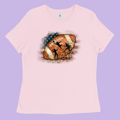 American Football Flag Players Ladies Tee Designed By Cowcowdesign