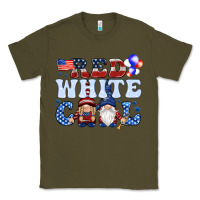 Army Green Red white cool with gnomies 4th of july Classic Tee - HowdyJamesFarm