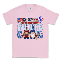 Bubblegum Pink Red white cool with gnomies 4th of july Classic Tee - HowdyJamesFarm