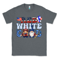 Charcoal Heather Red white cool with gnomies 4th of july Classic Tee - HowdyJamesFarm