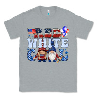Heather Grey Red white cool with gnomies 4th of july Classic Tee - HowdyJamesFarm