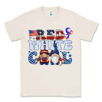 Natural Red white cool with gnomies 4th of july Classic Tee - HowdyJamesFarm
