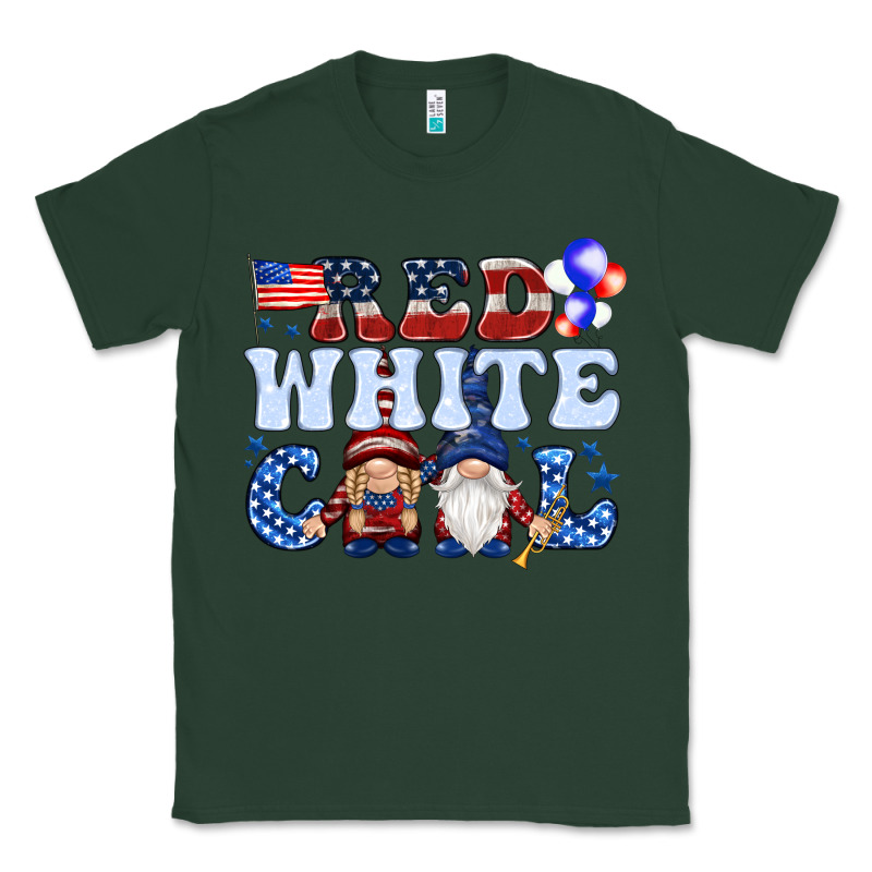 Red White Cool With Gnomies 4th Of July Classic Tee by HowdyJamesFarm | Teevron