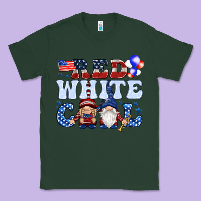 Red White Cool With Gnomies 4th Of July Classic Tee Designed By Howdyjamesfarm