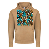Vintage Camel turquoise glitter cowhide leopard seamless pattern Vintage Hoodie - BundleAndBundleShop