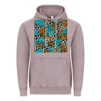 Vintage Zinc turquoise glitter cowhide leopard seamless pattern Vintage Hoodie - BundleAndBundleShop
