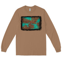 Toasted Coconut western leopard turquoise glitter tooled leather Long Sleeve Tee - FaDigitalArtStudio