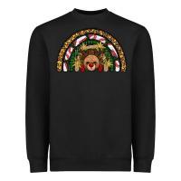 Black reindeer rainbow christmas Heavyweight Sweatshirt - AdoDesignShop