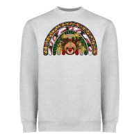 Reindeer Rainbow Christmas Heavyweight Sweatshirt | Teevron