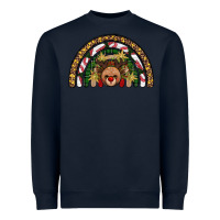 Navy reindeer rainbow christmas Heavyweight Sweatshirt - AdoDesignShop