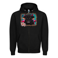 Black v.d belted galloway cow Zipper Hoodie - AdoDesignShop