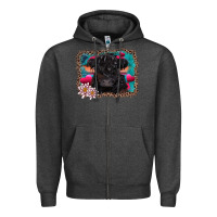 Charcoal Heather v.d belted galloway cow Zipper Hoodie - AdoDesignShop