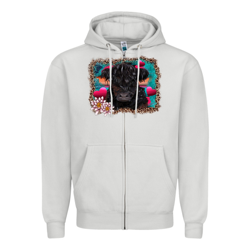 V.d Belted Galloway Cow Zipper Hoodie by AdoDesignShop | Teevron