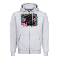 Heather Grey v.d belted galloway cow Zipper Hoodie - AdoDesignShop