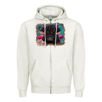 Oatmeal Heather v.d belted galloway cow Zipper Hoodie - AdoDesignShop