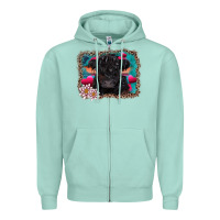 Seafoam v.d belted galloway cow Zipper Hoodie - AdoDesignShop