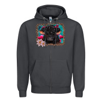 Smoke v.d belted galloway cow Zipper Hoodie - AdoDesignShop