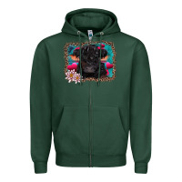 Sports Green v.d belted galloway cow Zipper Hoodie - AdoDesignShop