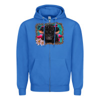 True Royal v.d belted galloway cow Zipper Hoodie - AdoDesignShop