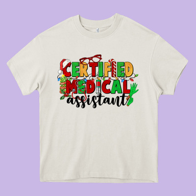 Certified Medical Assistant Heavy Core Tee Designed By Cowgirlartshop