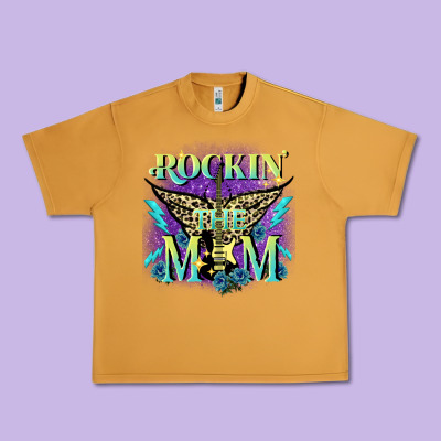 Rockin' The Mom Mother's Day Urban Heavy Tee Designed By Fadigitalartstudio