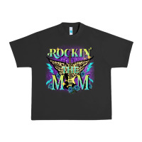 Pigment Black Rockin' the mom Mother's Day Urban Heavy Tee - FaDigitalArtStudio