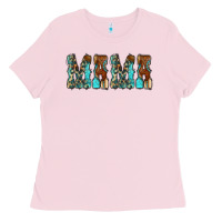 Bubblegum Pink Mama Turquoise Tooled Ladies Tee - CowCowDesign