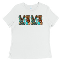 White Mama Turquoise Tooled Ladies Tee - CowCowDesign