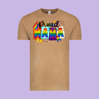 Proud Mama Vintage Tee Designed By Fadigitalartstudio