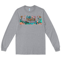 Heather Grey coffe teach repeat libbey glass Long Sleeve Tee - BundleAndBundleShop