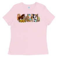 Bubblegum Pink Cowgirl Horse Min Ladies Tee - CowCowDesign
