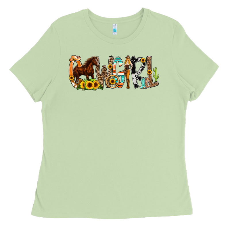 Cowgirl Horse Min Ladies Tee by CowCowDesign | Teevron