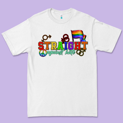 Straight Agains Hate Premium Tee Designed By Cowgirlartshop