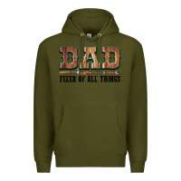 Army Green Dad Fixer Of All Things Premium Hoodie - LillyAllenDesigns