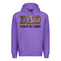 Purple Dad Fixer Of All Things Premium Hoodie - LillyAllenDesigns
