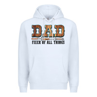 White Dad Fixer Of All Things Premium Hoodie - LillyAllenDesigns