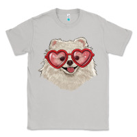 Moon Dust white pomeranian with love glasses Classic Tee - RanaPortraitStore