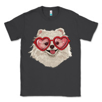 Smoke white pomeranian with love glasses Classic Tee - RanaPortraitStore