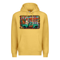Antique Gold merry christmas farm truck Premium Hoodie - Jasminsmagicworld