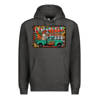 Charcoal Heather merry christmas farm truck Premium Hoodie - Jasminsmagicworld