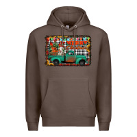 Coffee merry christmas farm truck Premium Hoodie - Jasminsmagicworld