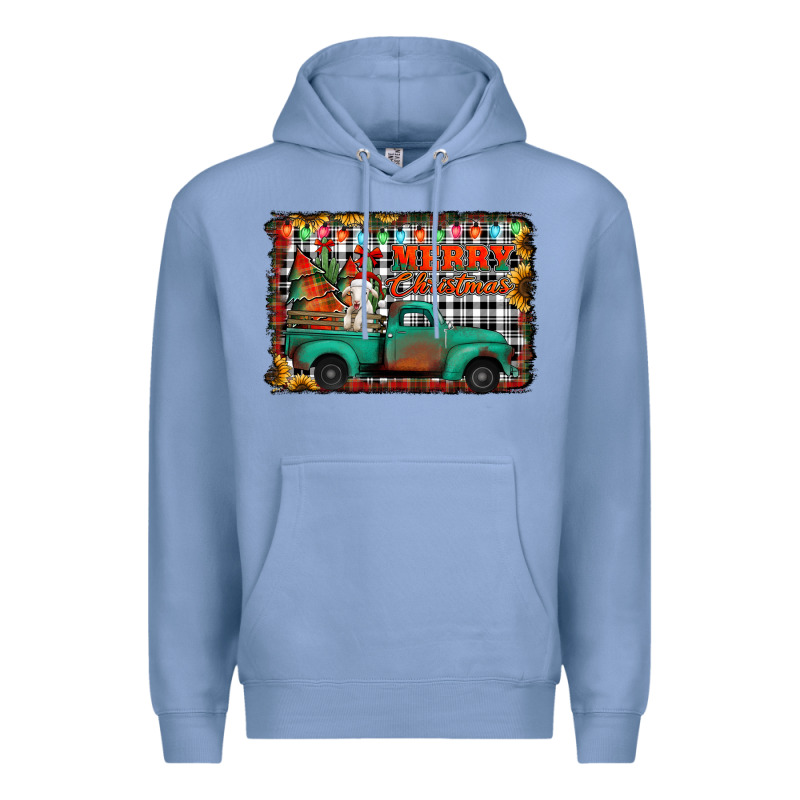 Merry Christmas Farm Truck Premium Hoodie by Jasminsmagicworld | Teevron