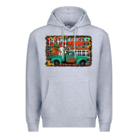 Heather Grey merry christmas farm truck Premium Hoodie - Jasminsmagicworld