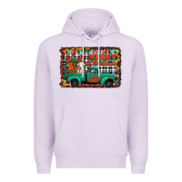 Lilac merry christmas farm truck Premium Hoodie - Jasminsmagicworld