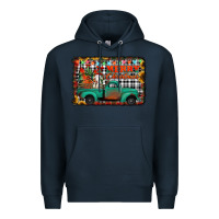 Navy merry christmas farm truck Premium Hoodie - Jasminsmagicworld