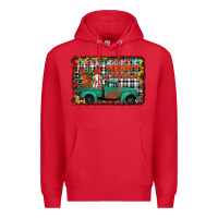 Red merry christmas farm truck Premium Hoodie - Jasminsmagicworld