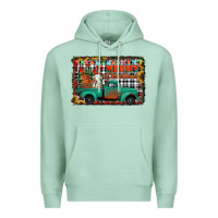 Seafoam merry christmas farm truck Premium Hoodie - Jasminsmagicworld