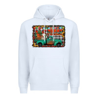 White merry christmas farm truck Premium Hoodie - Jasminsmagicworld