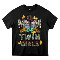 Black mom of twin girls mother's day Heavy Core Tee - CowGirlArtShop